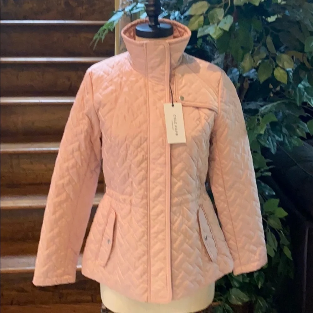 COLE Haan Beautiful signature quilted Gorpcore pink Giftable jacket SZ S